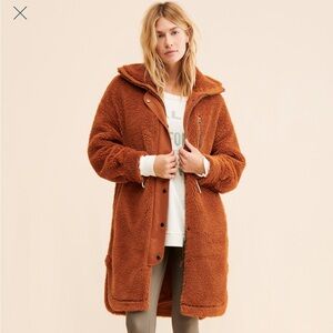 Varley Warm Tan Teddy Jacket